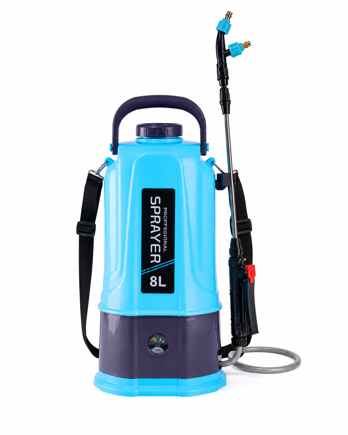 8L electric backpack sprayer with rechargeable lithium-ion battery for agriculture, pest control, gardening and disinfectant spraying