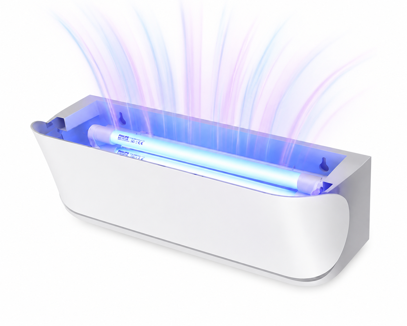 D23 Professional Wall-Mounted Sticky Fly Catcher with dual 9W fluorescent UVA tubes for silent commercial insect control